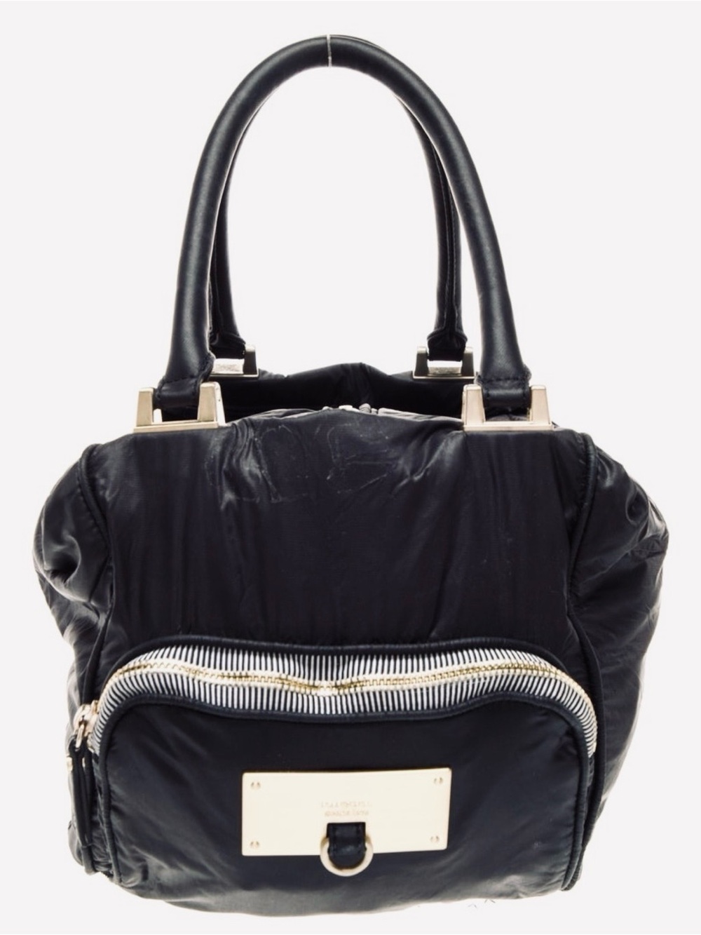 Pristine Black diesel bag with Front Pocket and Stunning Gold hardware.